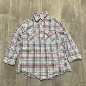 Womens Carhartt Plaid Button‎ Up 3/4 Roll Up Sleeve Pocket Shirt